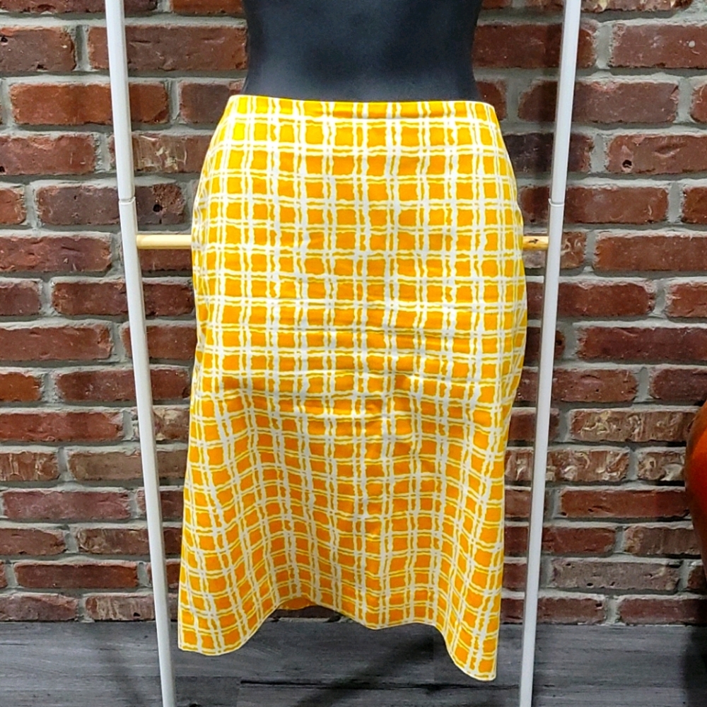 Talbot's Yellow Pencil Skirt Sz 8